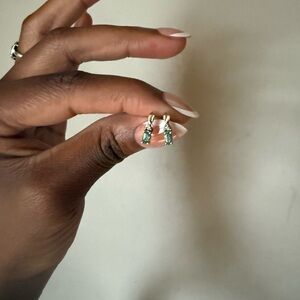 Elegant Topaz and Diamond Drop Earrings